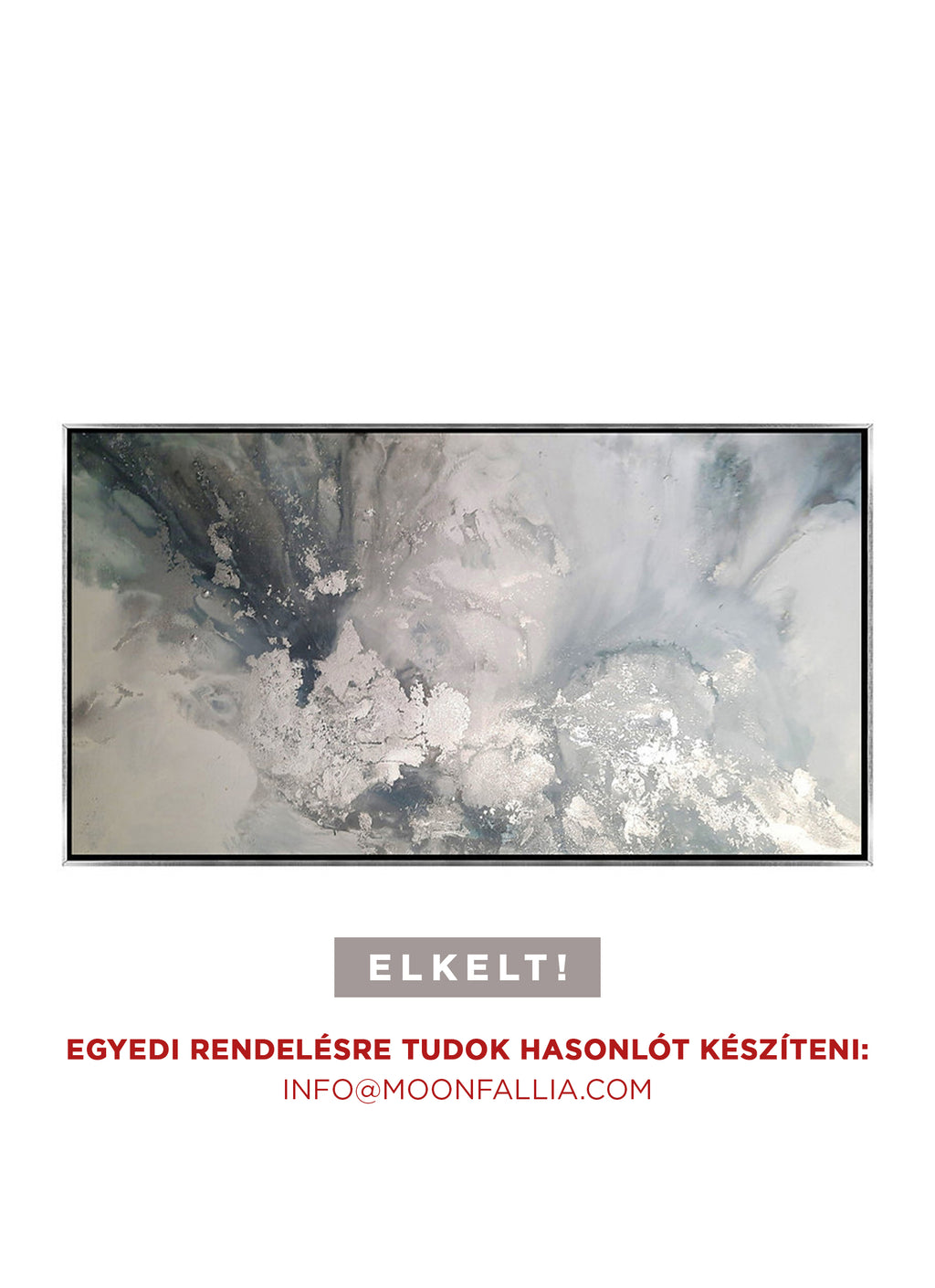 Silver Adriel - Texturált akril festmény - MARBLE COLLECTION