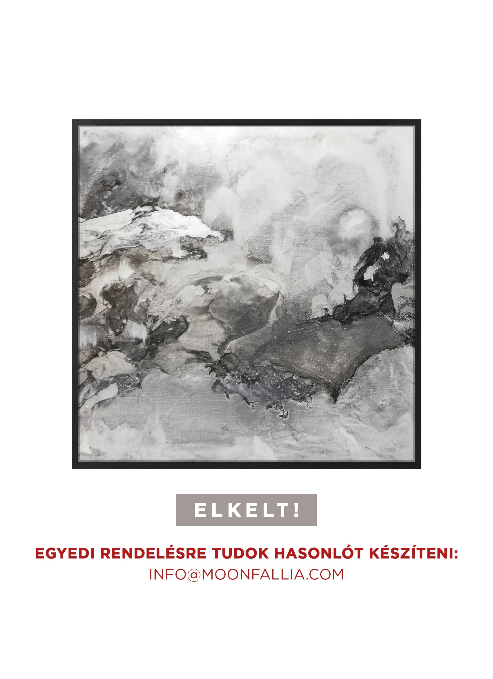 Charcoal Sky - Akril festmény - MARBLE COLLECTION