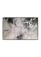 Silver Amaryllis - Texturált akril festmény sok ezüst részlettel (130x80cm) - MARBLE COLLECTION