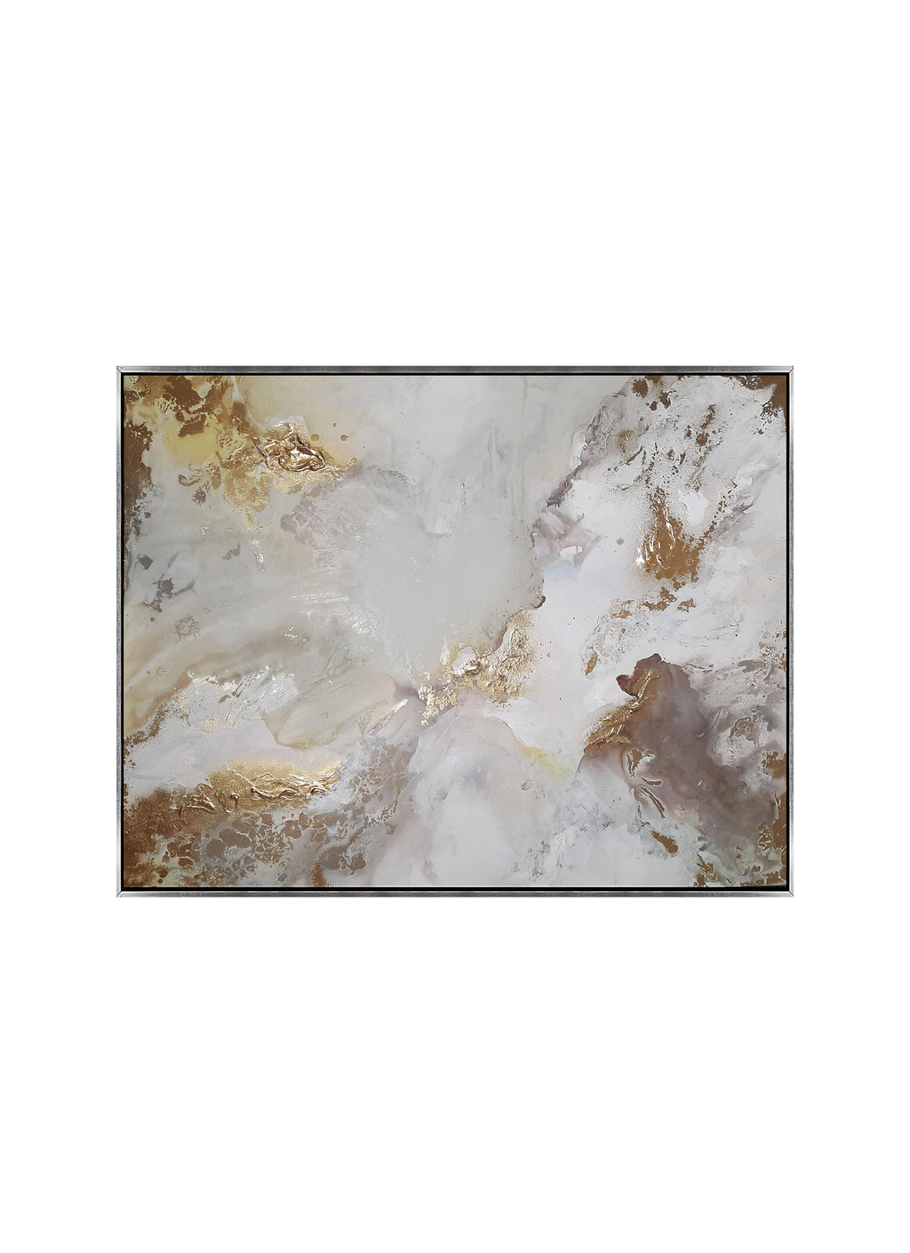 Golden Lana - Texturált, modern, absztrakt akril festmény (100x80cm) - MARBLE COLLECTION